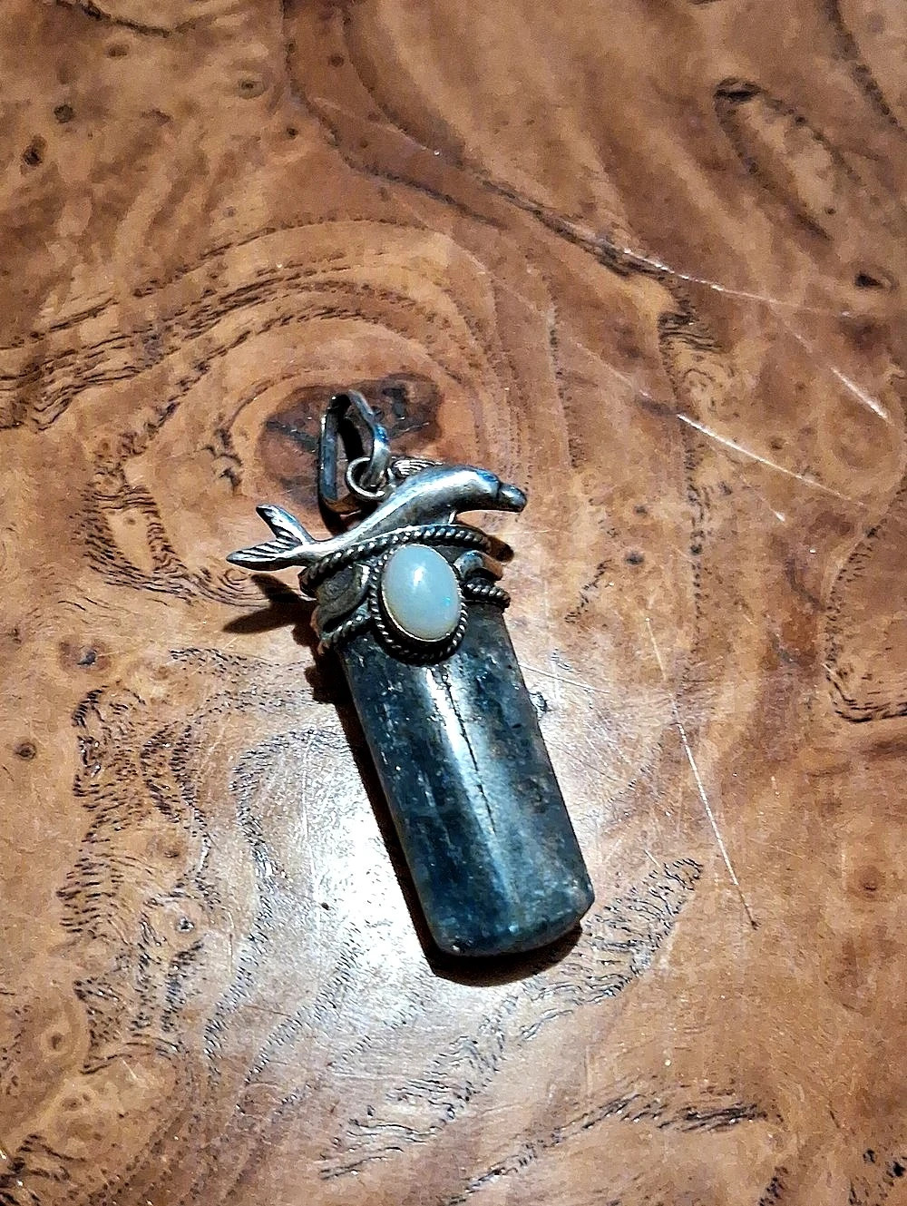 Blue & Gray Stone Pendant